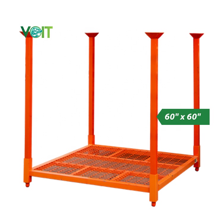 Stackable 4 High Fully Loaded Customized Warehouse Storage Steel Stacking Rack