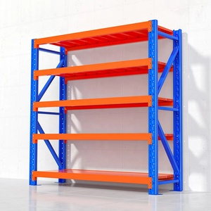 Low Price Racking Adjustable Metal Boltless Shelf and Racks Warehouse Storage Medium Duty Metal Rack Shelf