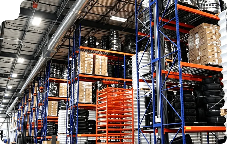 Auto parts storage racking and shelving