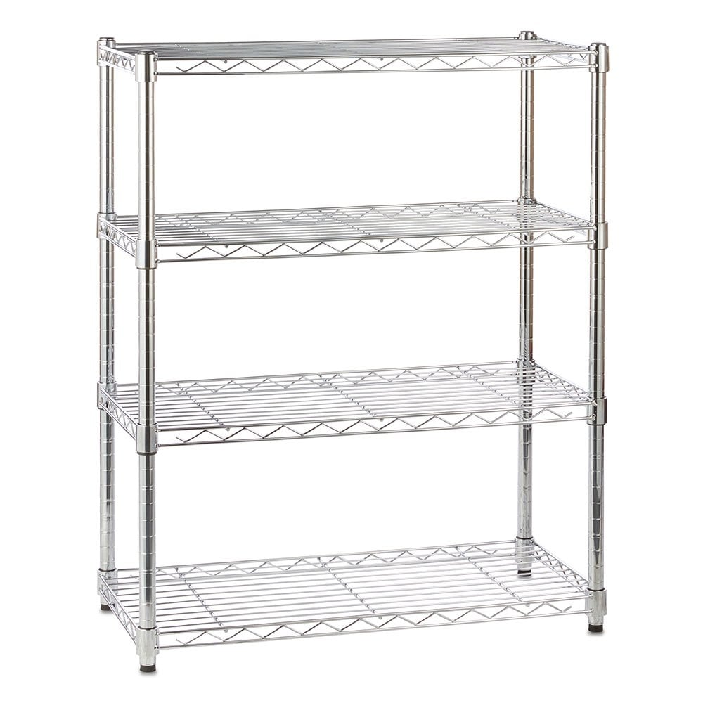 NSF & ISO Certified Chrome Plated Six Layers Mobile Garage Metal Wire Shelving Shelf