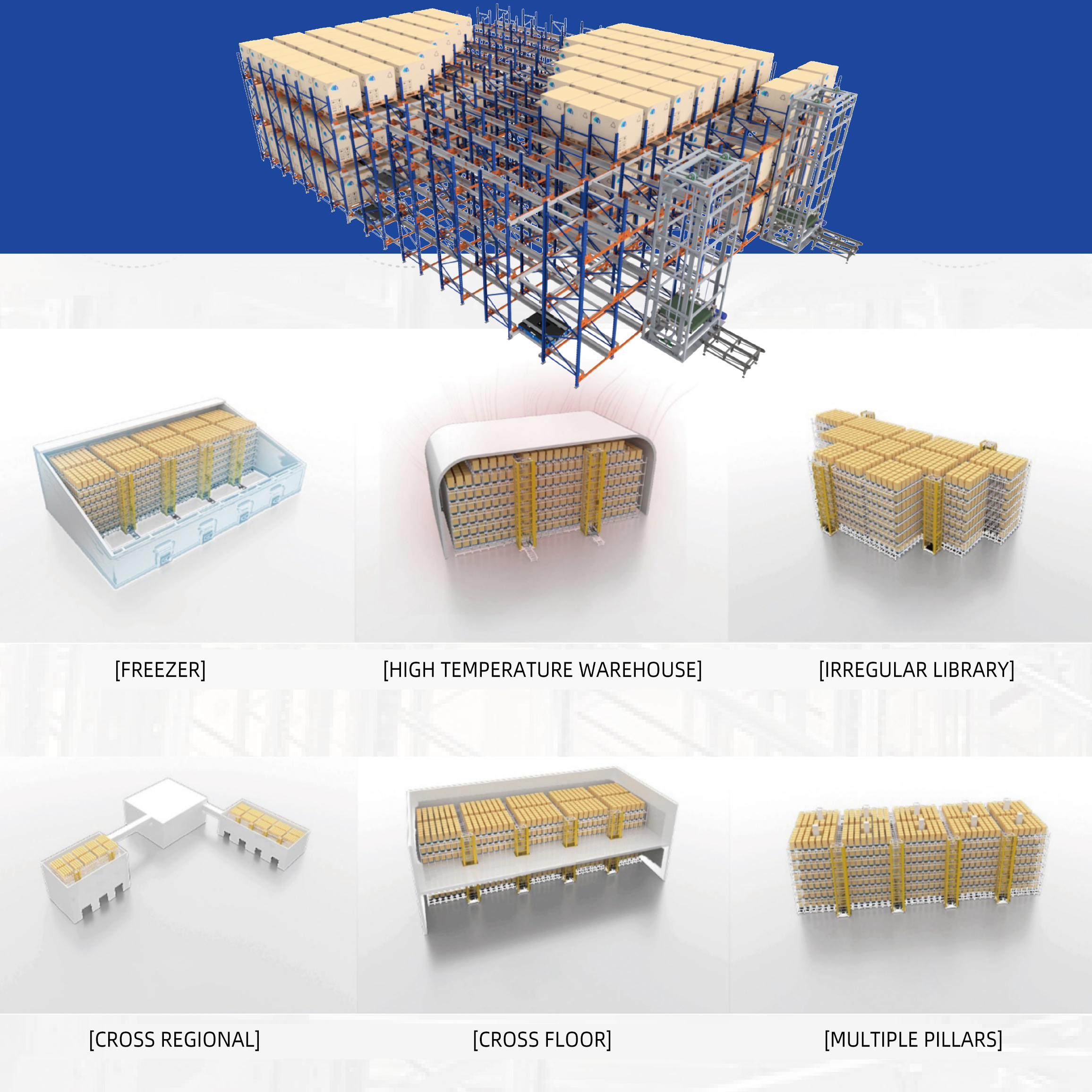 Jracking High-Load Warehouse Storage Rack CE Certified Four-Way Radio Shuttle Rack System for Cold Storage Warehouse Use