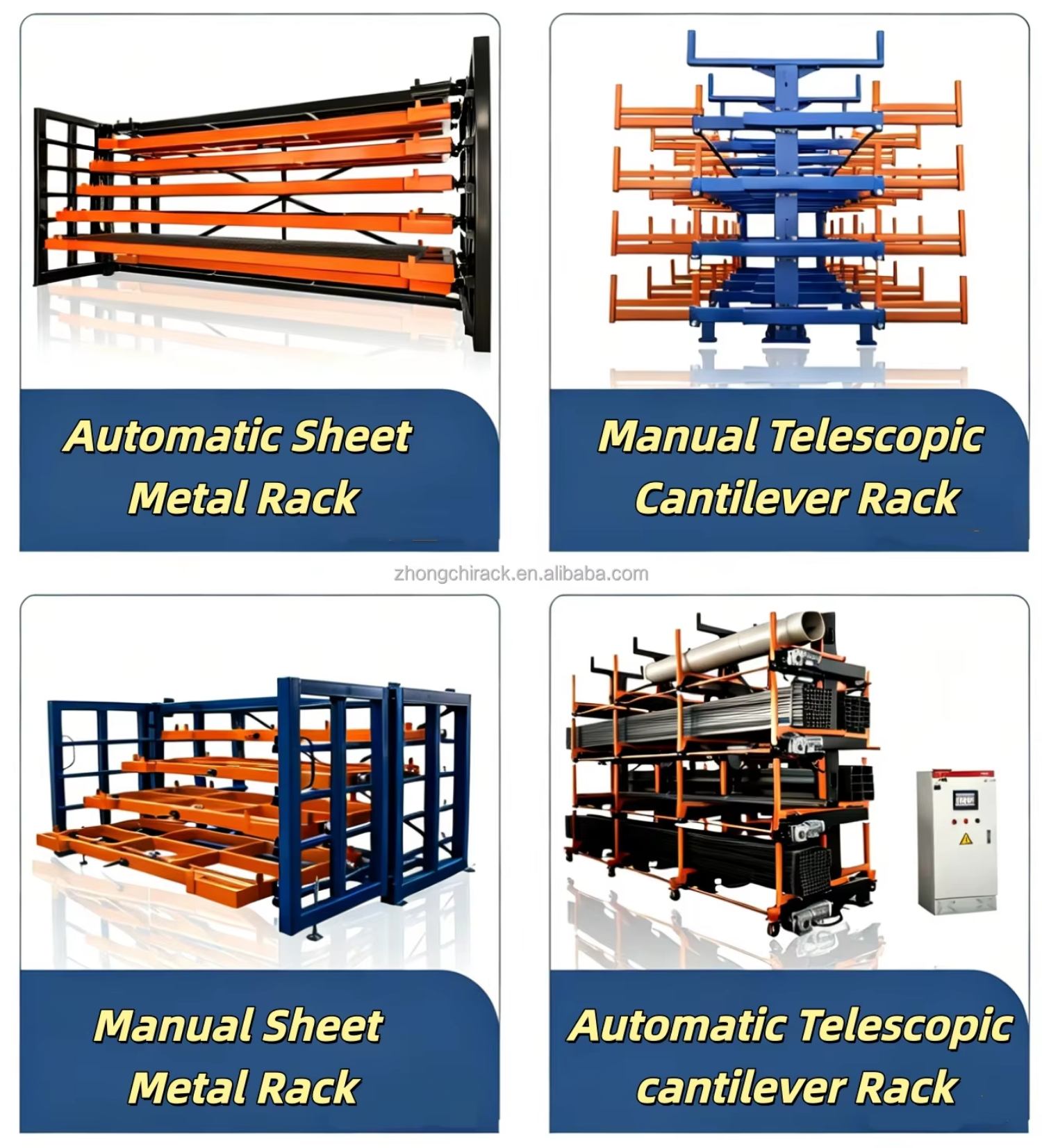 Automatic PLC Control Factory Warehouse Cantilever Shelving Telescopic Storage Rack Electric Heavy Duty Steel for Long Profiles