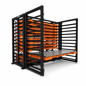 Roll Out Rack Heavy Duty Storage Rack for Sheet Metal Plate Warehouse Drawer Type Pull Out Racking System