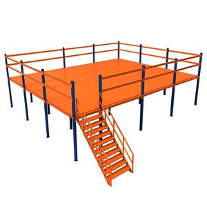 Custom Heavy Metal Interlayer Two-Level Platform Storage Racks