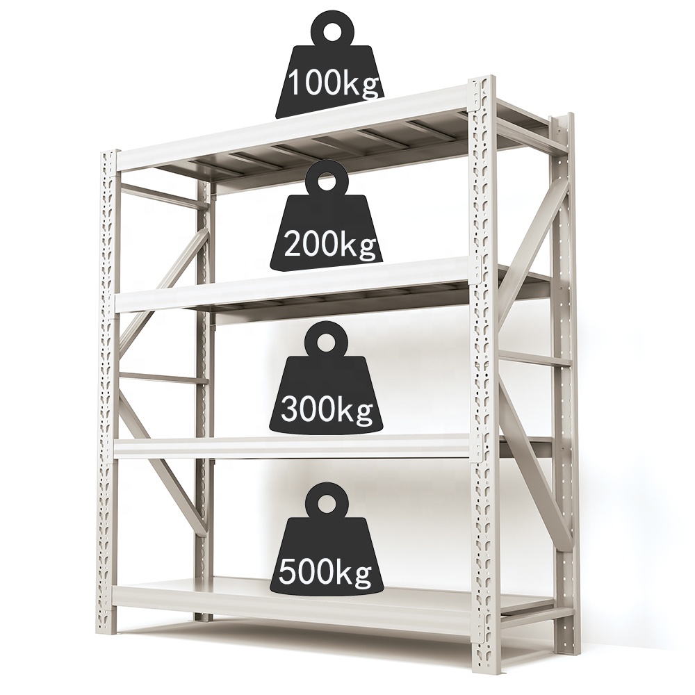Boltless Iron &amp; Steel Adjustable High Capacity Warehouse Storage Shelving For Factory Workshop Organization