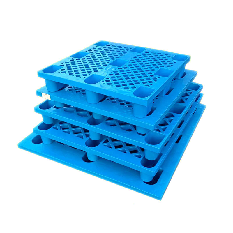 Lightweight Nestable HDPE Grid Nine-Leg Plastic Pallet 1200x1000mm Static Load 1T Industrial 4-Way Entry Warehouse Logistics