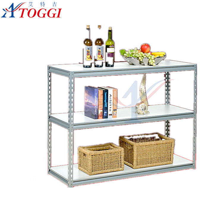 5 Layer Steel Slotted Angle Shelving Sheet Metal Storage Rack with MDF Shelves Corrosion Protection