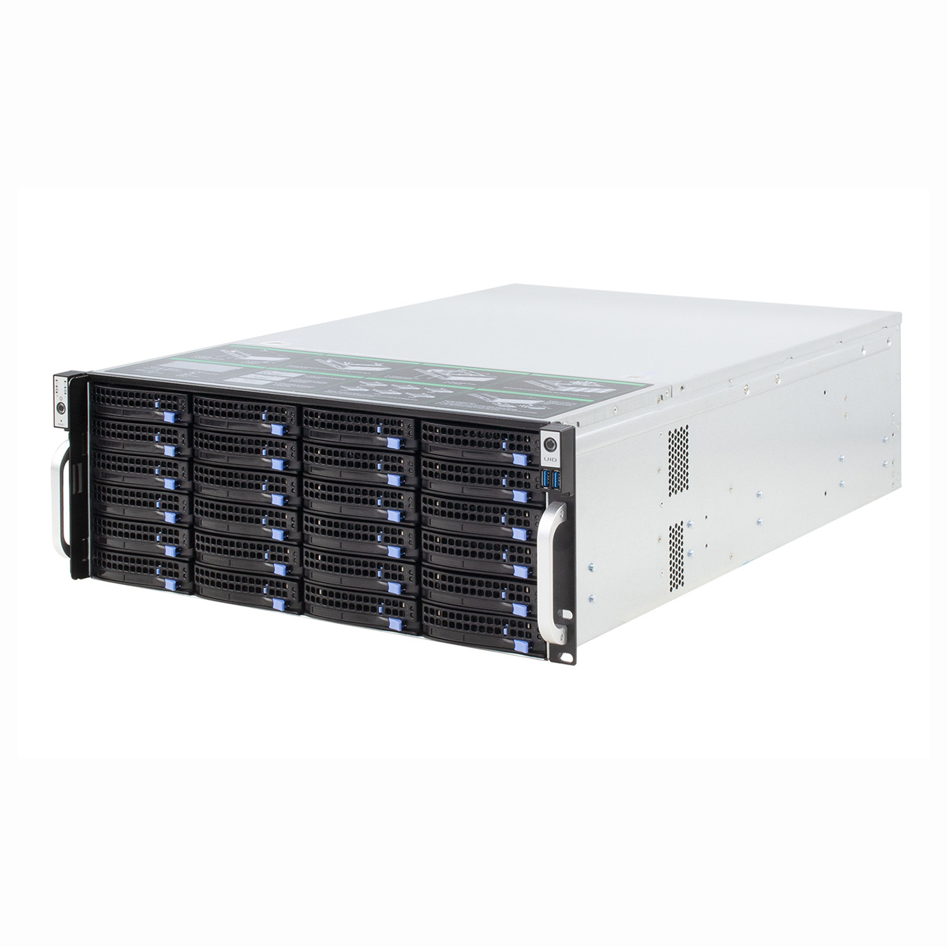 High-Performance 4U24-Bay Rack Server Customizable Itx IPTV Storage Chassis 1300W Redundant Power Low Price Xeon E5 8C 2.4GHz