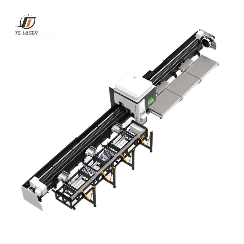 12000w Zero Remnant Heavy-duty Tube Laser 6036 Three Chuck Automatic Loading Crawler-type Unloading Laser Pipe Cutting Machine