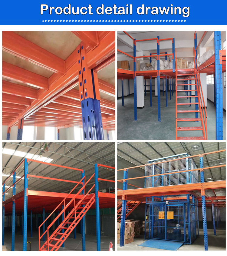 Industrial Warehouse Mezzanine Floor System Steel Structure Platform for Space Saving Storage Solution