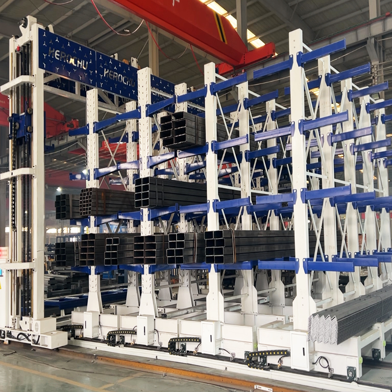 Vertical Cantilever Rack System for 6m 9m 12m Aluminum Profiles and Steel Pipes Space Saving Long Material Storage