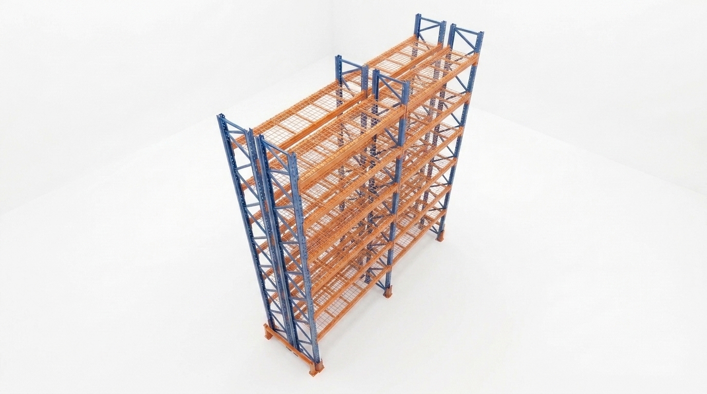 Heavy Duty Highrisse Selective Rack Q235 Steel High Rise Assembled Powder Coating Blue/Orange