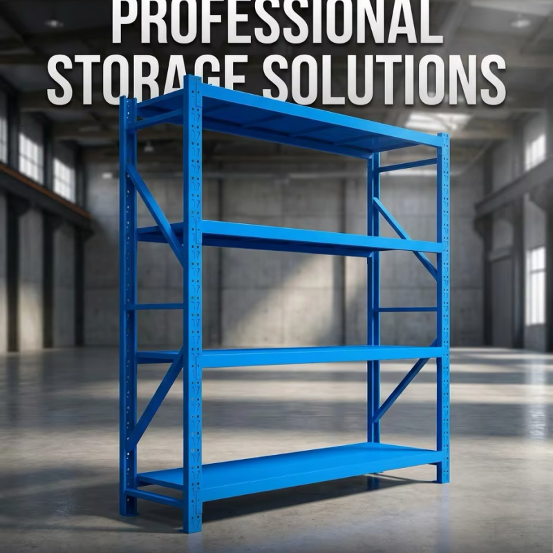 Heavy Duty 4 Tier Cold Rolled Steel Anti-corrosion Powder Coated Shelving Unit Adjustable Utility Shelves Garage Storage Rack