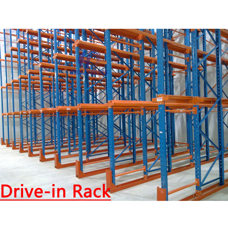 High Density Heavy Duty Drive in Rack System Pallet Type Drive-In Warehouse Shelf Rack Storage System Drive in Pallet Racking