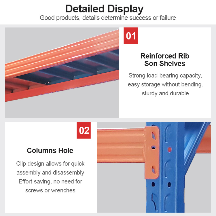 Support Customization Storage Racking Adjustable Metal Boltless Shelf and Racks Warehouse Storage Metal Rack Shelves