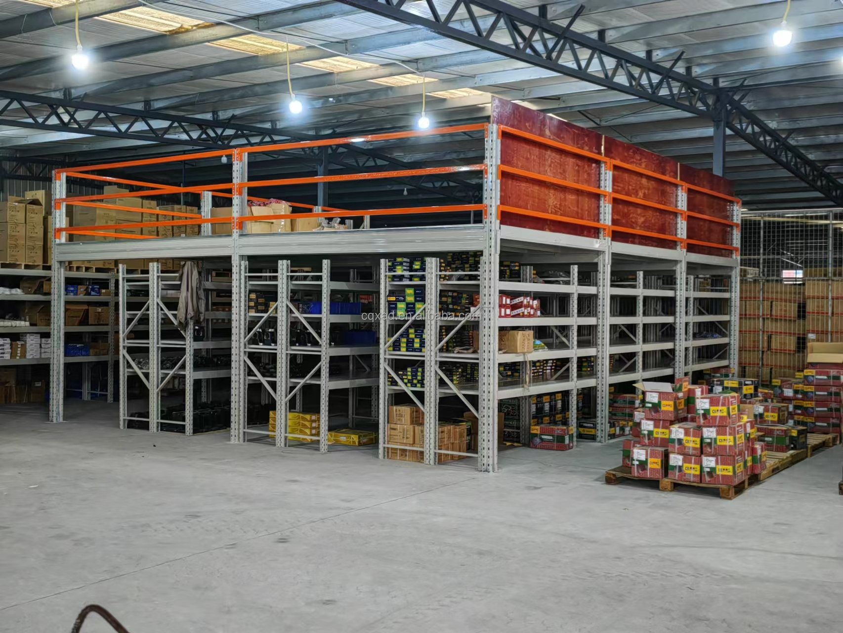 Customizable Foldable Heavy Duty Boltless Shelving Steel Storage Stacking Racks Shelves Double Deep Selective Pallet Racking