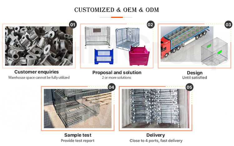 Galvanized Pallet Pallet Rack System Hanging Wire Mesh Decking Dividers