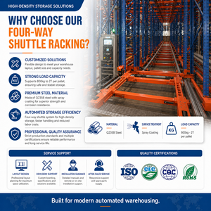 Automated Four Way Shuttle Rack ASRS