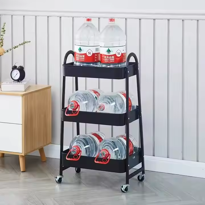 3 Tier Rolling Rack Stainless Steel Kitchen and Bathroom Kitchen Islands &amp; Carts