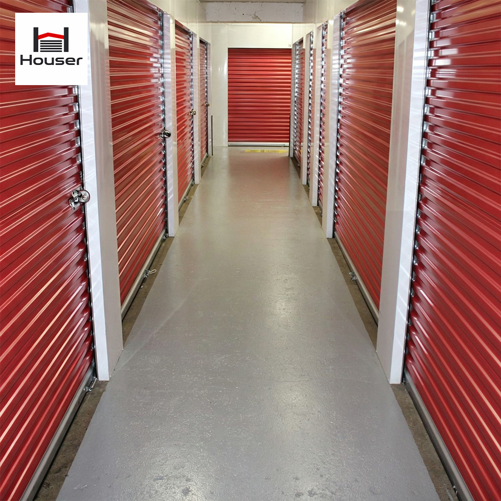 Self Storage Containers Units Business Modular Prefab Galvanized Steel Partition System Indoor Self Storage Unit