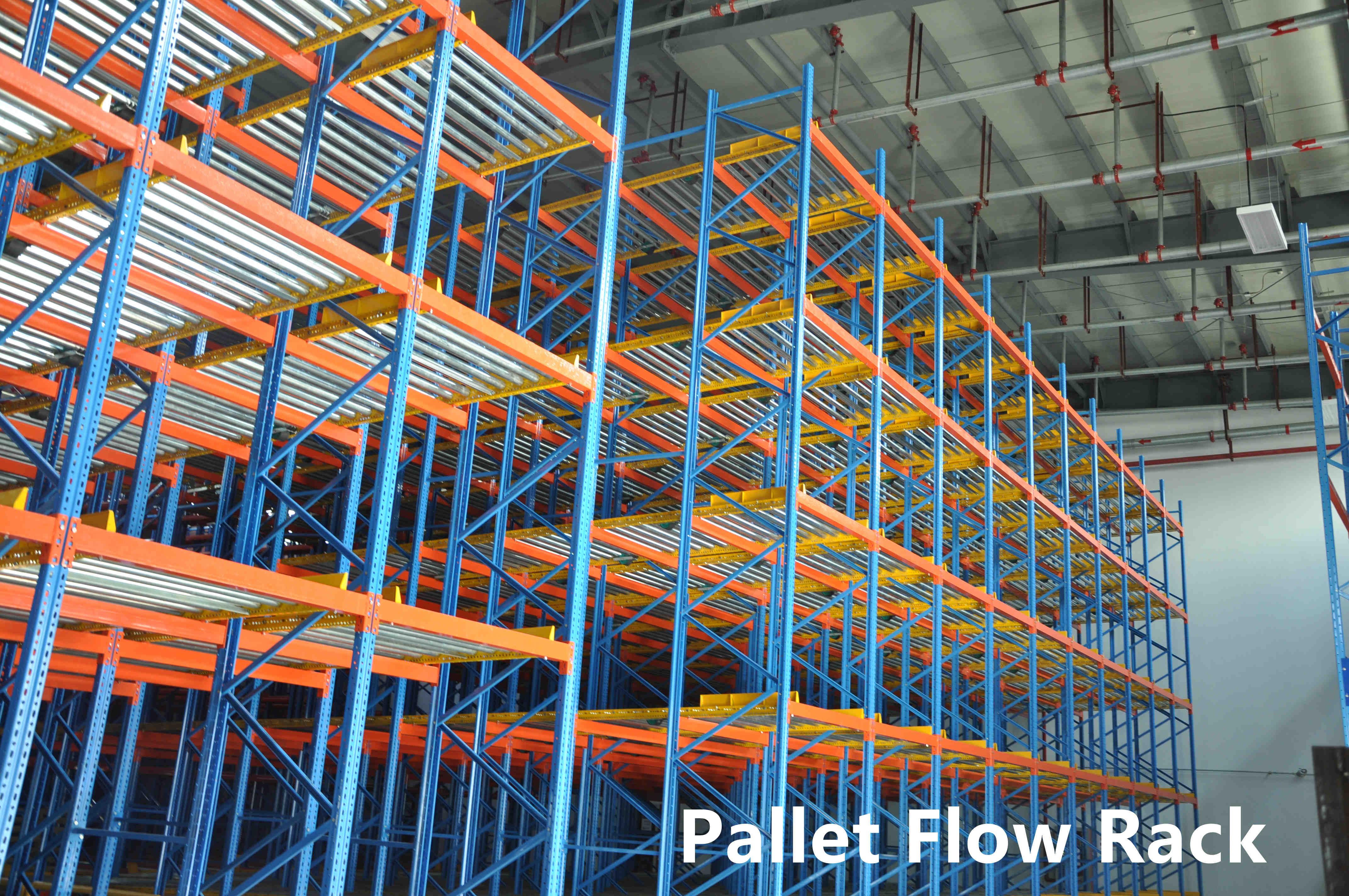 Industrial Storage Pallet Flow Roller Rack Warehouse Gravity Flow Rolling Shelving