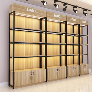 Supermarket Wooden Retail Shelving Display Shop Shelves