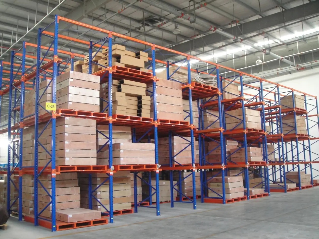 Wholesale Heavy Duty Pallet 1500KG Triple Support Heavy-Duty Rack Warehouse Racks Beam Rack Super Heavy-Duty Shelving