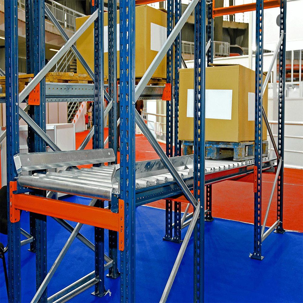 Gravity Pallet Flow Rack Shelf Heavy Duty Selective Rack Steel Carton Customized ISO9001/CE