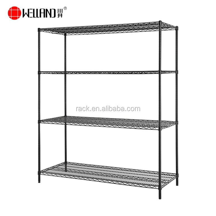4 Layer Rack NSF Approved 800lbs Heavy Loading Capacity Warehouse Storage Steel Metal Racking Shelf