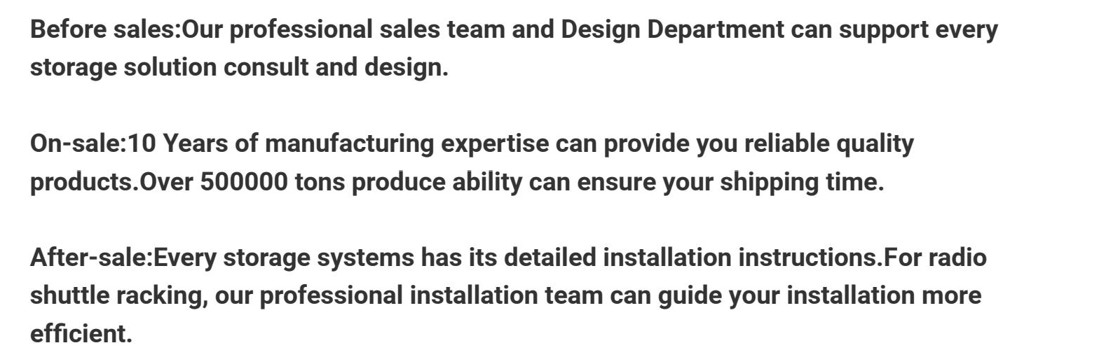 Automated Warehouse Radio Shuttle Pallet Racking System Adjustable Heavy Duty Pallet Rack High-Density Storage Shuttle Rack CE
