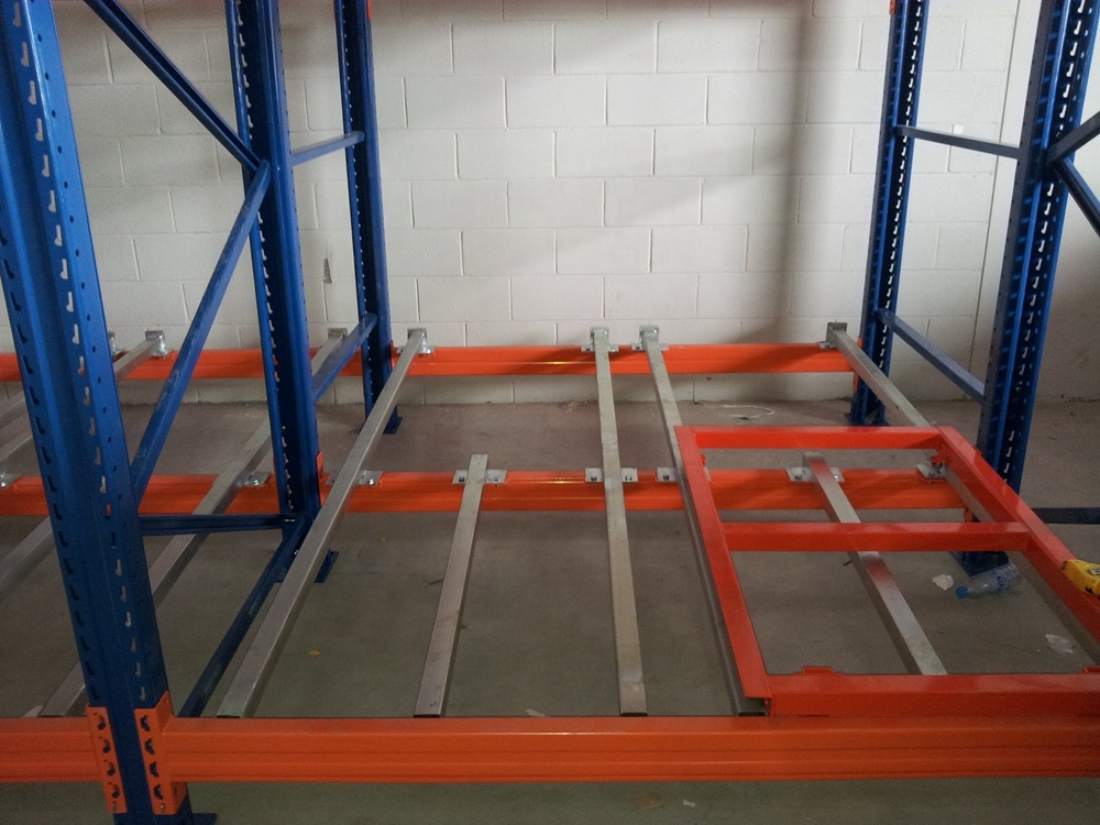 Push Back Racking Detail 1