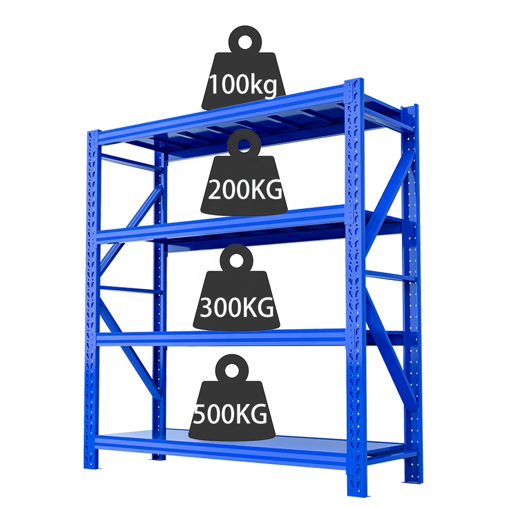Boltless Iron &amp; Steel Adjustable High Capacity Warehouse Storage Shelving For Factory Workshop Organization