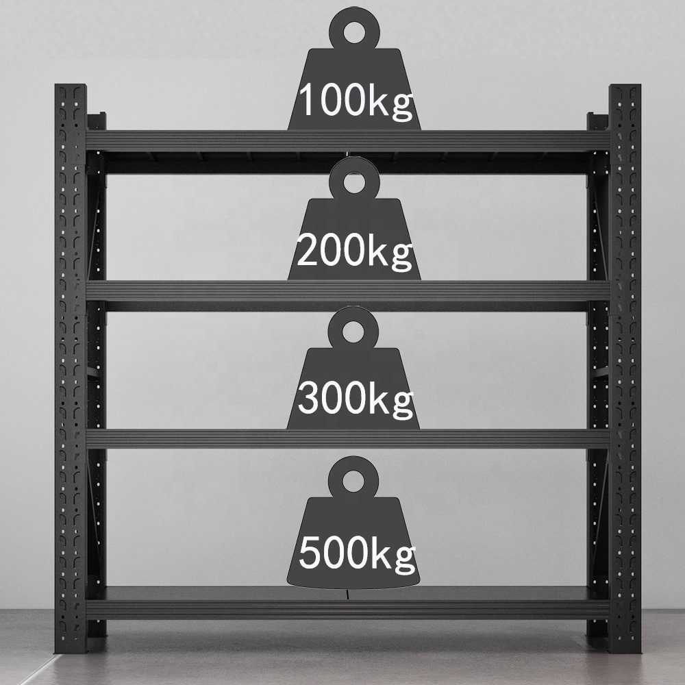 Boltless Iron &amp; Steel Adjustable High Capacity Warehouse Storage Shelving For Factory Workshop Organization