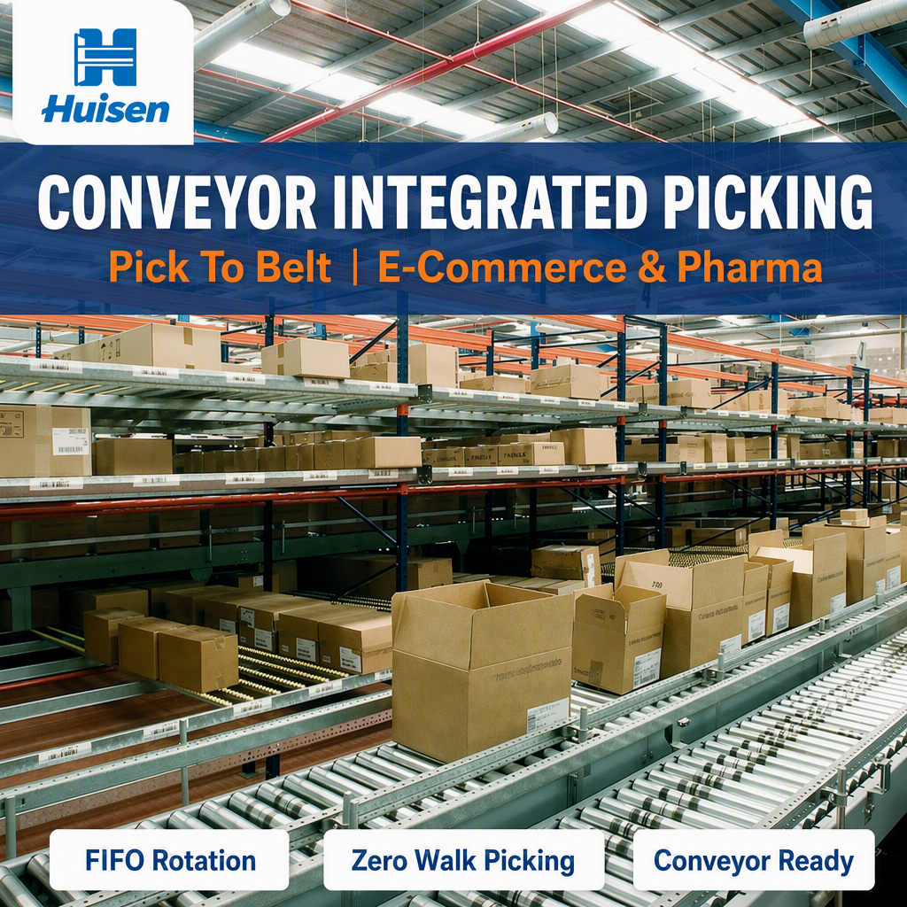 Warehouse Flow Rack Carton Gravity Roller FIFO Storage Racking System Heavy Duty Industrial OEM Custom Dynamic Metal Anti-Rust