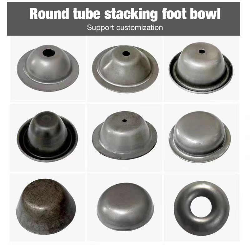 Customized Heavy Duty Pallet Feet Stainless Steel Storage Rack Bottom Feet Stacking Foot Metal Round Bowls