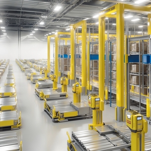 Pteris ASRS Shuttles Pallet Racking System Smart Warehouse Forklift Automation