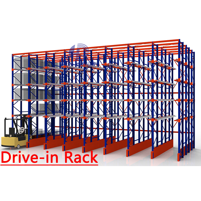High Density Heavy Duty Drive in Rack System Pallet Type Drive-In Warehouse Shelf Rack Storage System Drive in Pallet Racking