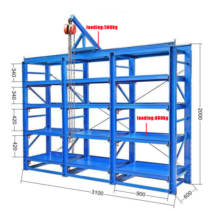 Wholesale Warehouse Metal Storage Industry Manufacture Heavy Duty Mold Rack Mould Shelf System