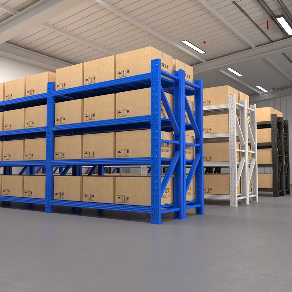 Low Price Steel Adjustable Height Flexible Storage Medium Duty Industrial Shelving Rack System