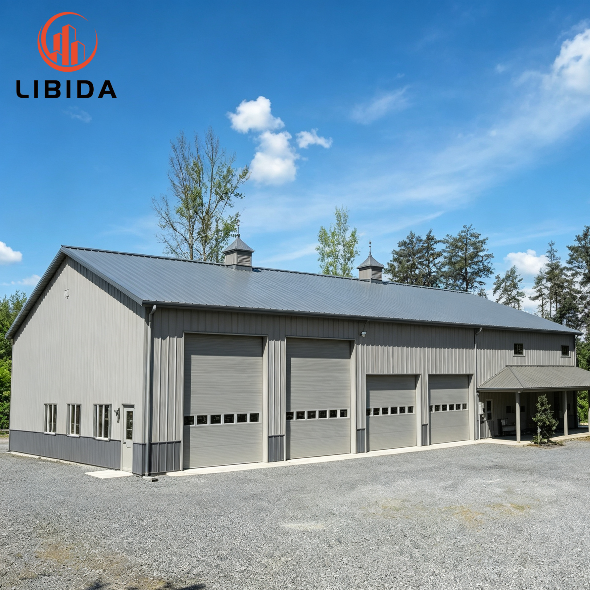 Large Span Steel Frame Storage Warehouse, Custom Prefab Steel Structure Logistics Building Steel Building for Goods Storage