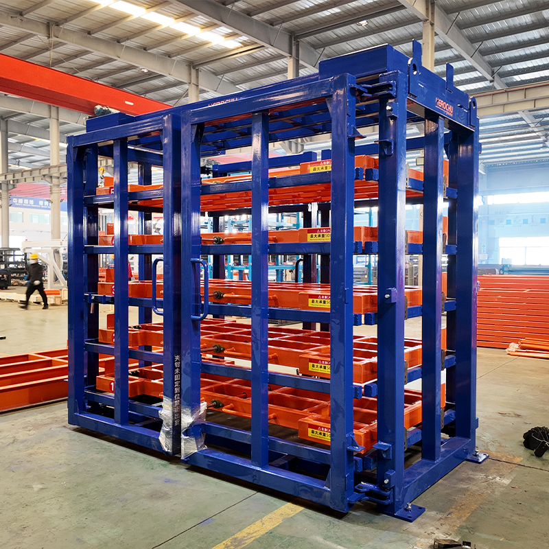 High Capacity 6-Layer Roll-Out System Laser Cutter Vertical Pipe Storage Racks Heavy Duty Full Extension Rack Warehouse Rack