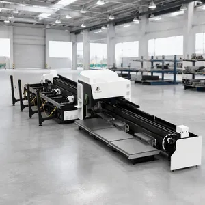 12000w Zero Remnant Heavy-duty Tube Laser 6036 Three Chuck Machine
