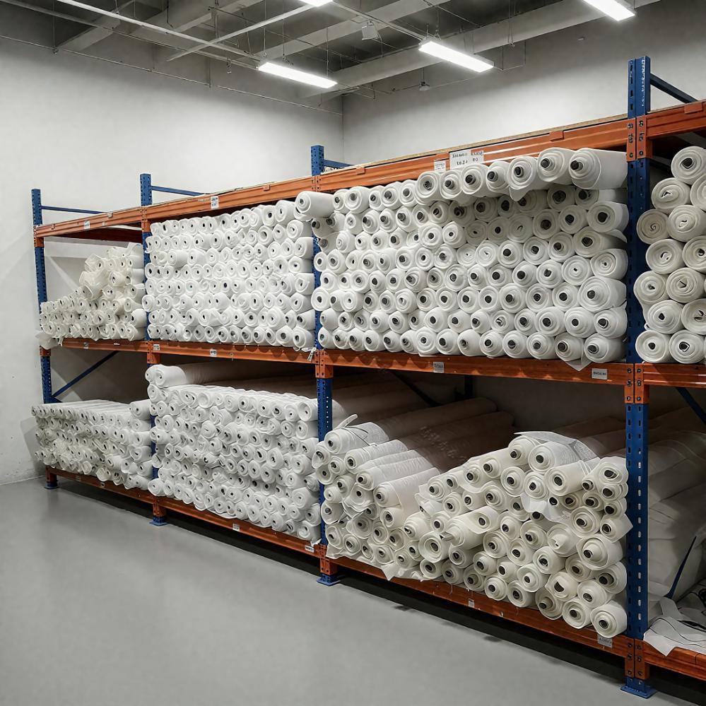 DJ Industrial Heavy Duty Steel Adjustable Warehouse Racking System for Fabric Roll Textile Material Storage