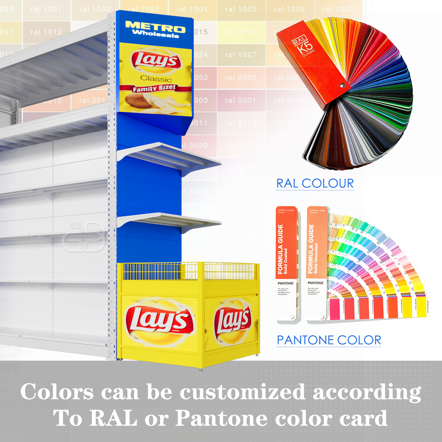 Custom Member Supermarket Shelves Heavy Duty Warehouse Rack And Supermarket Shelf Match Black Gondola Shelving