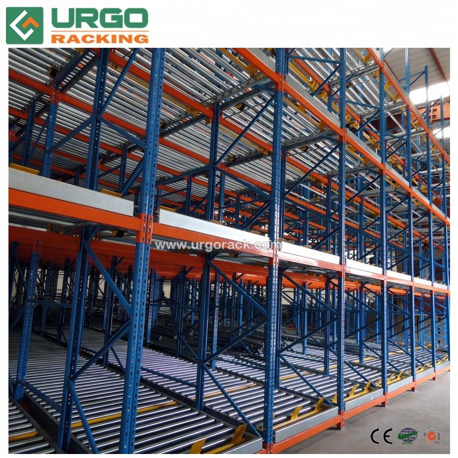 2025 Hot Sell Gravity Pallet Racking Industrial Shelves Flow Stainless Roller Racks