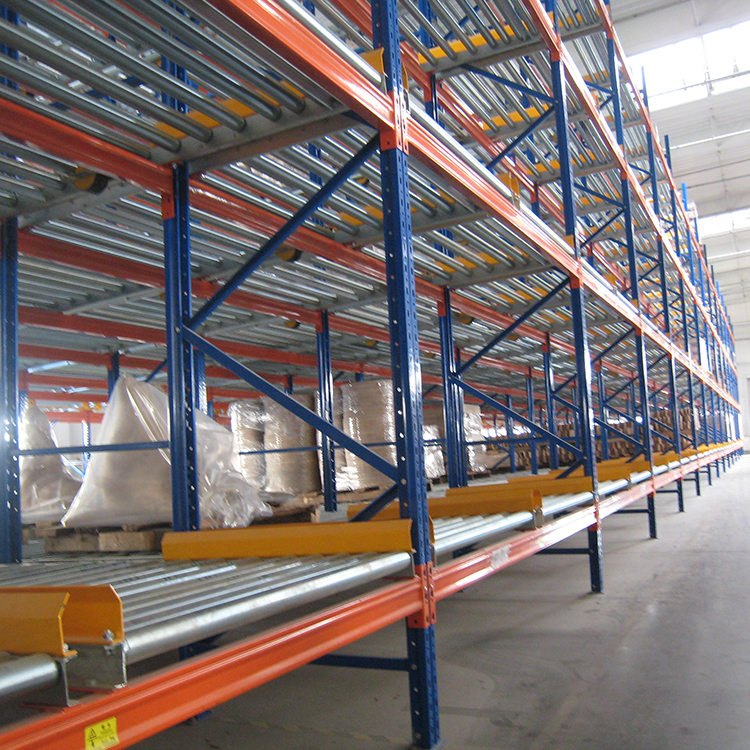 FIFO High Efficient Warehouse Storage Gravity Pallet Flow Racks Roller Rack/Pallet Flow Racking