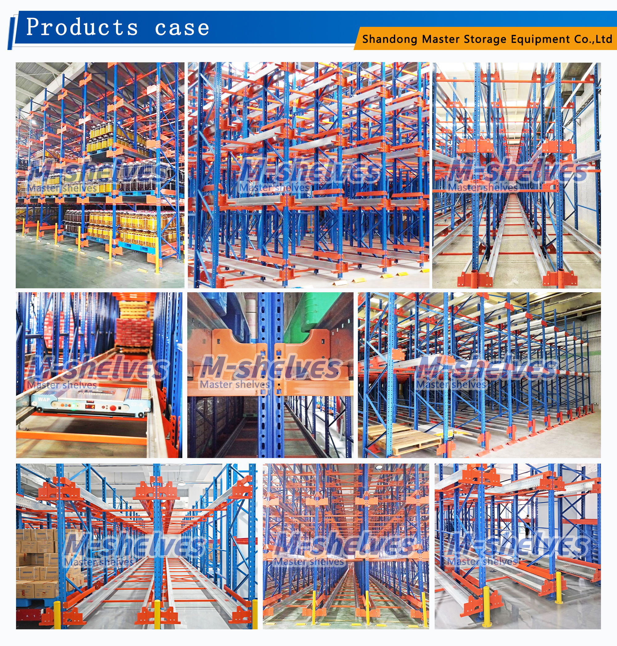 Automated Warehouse Radio Shuttle Pallet Racking System Adjustable Heavy Duty Pallet Rack High-Density Storage Shuttle Rack CE