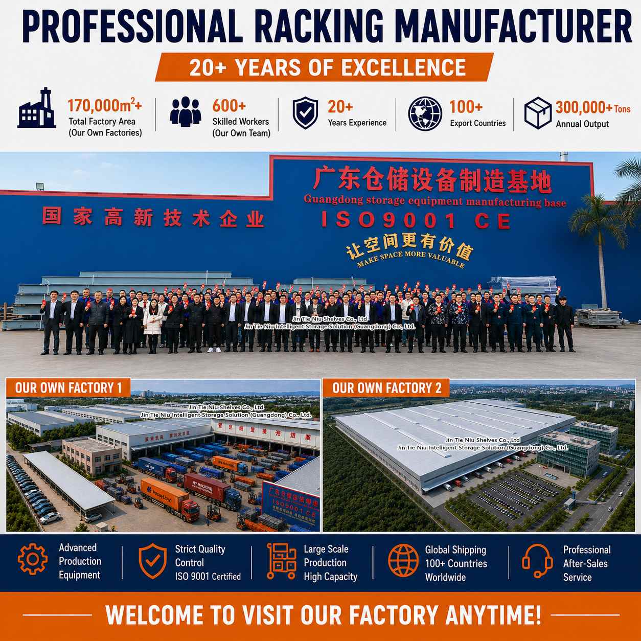 4-level Heavy Duty Rack Warehouse Storage Rack Heavy Duty Pallet Shelving Factory Supply Wholesale Garment Fabric Manufacturer