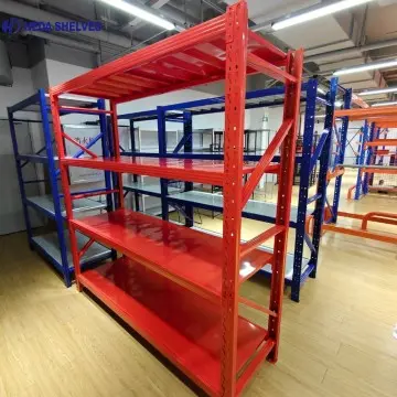 Boltless medium duty steel shelving