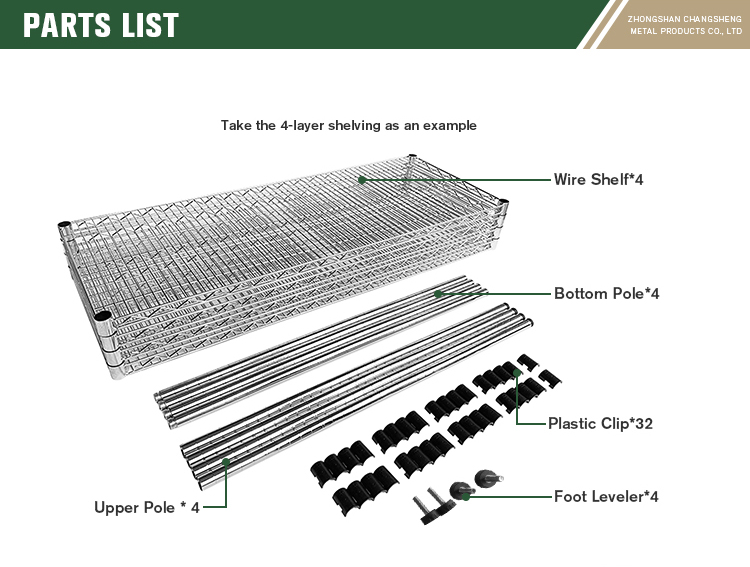 NSF Adjustable Cold Room Storage Racking System Metal Wire Shelf by China Rack Factory